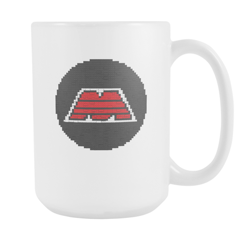 Brick Toy M-Tron Logo AFOL Gift MTRON 15oz White Ceramic Mug