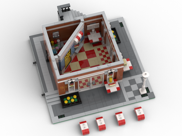 Downloadable Instructions for a Corner Deli and Apartment in the Modular Standard