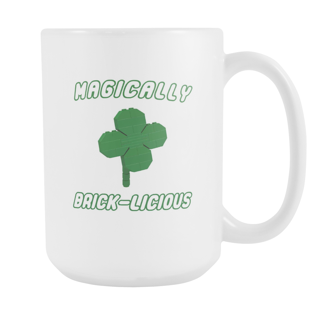 Magically Brick-Licious Toy Brick Saint Patrick's Day 15 Ounce Ceramic Coffee Mug