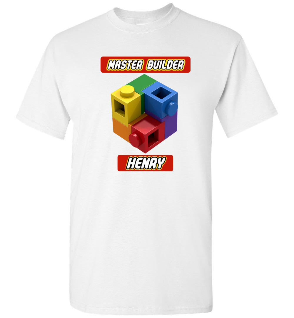 HENRY First Name Master Builder Brick Toy Fan TShirt Expert Tee