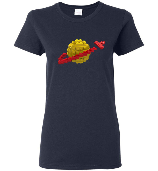 Womens Brick Built Classic Space Logo T-Shirt