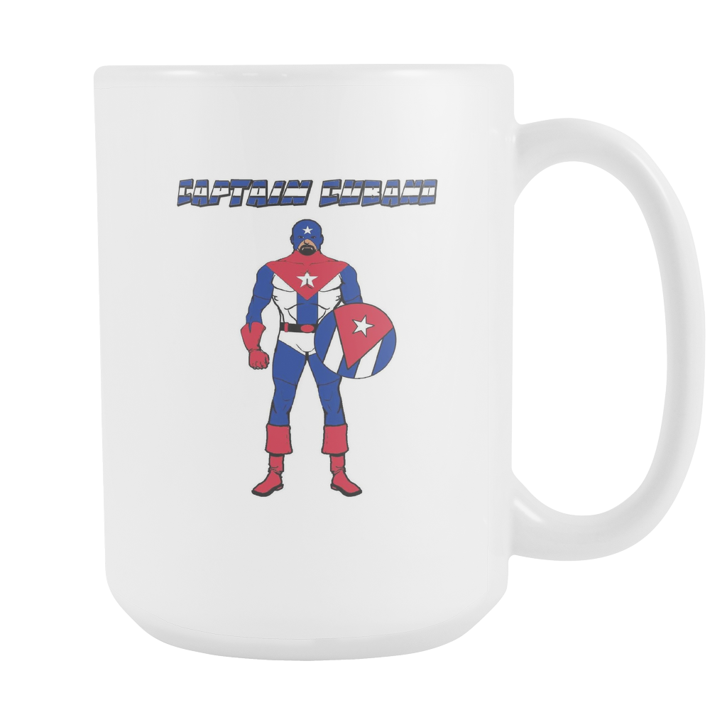 Captain Cuba Cubano Capitan Super Hero Superhero 15oz White Ceramic Mug