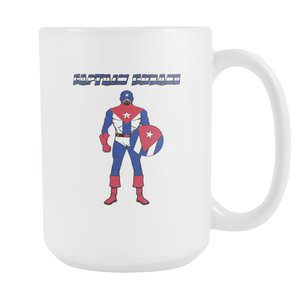 Captain Cuba Cubano Capitan Super Hero Superhero 15oz White Ceramic Mug