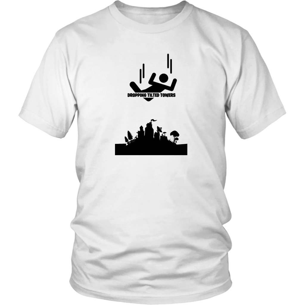 Dropping Tilted Towers Battle Royale Unisex Tee Shirt Tshirt