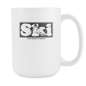 Alpine Meadows California SKI Graphic Mug for Skiing your favorite mountain, city or resort town
