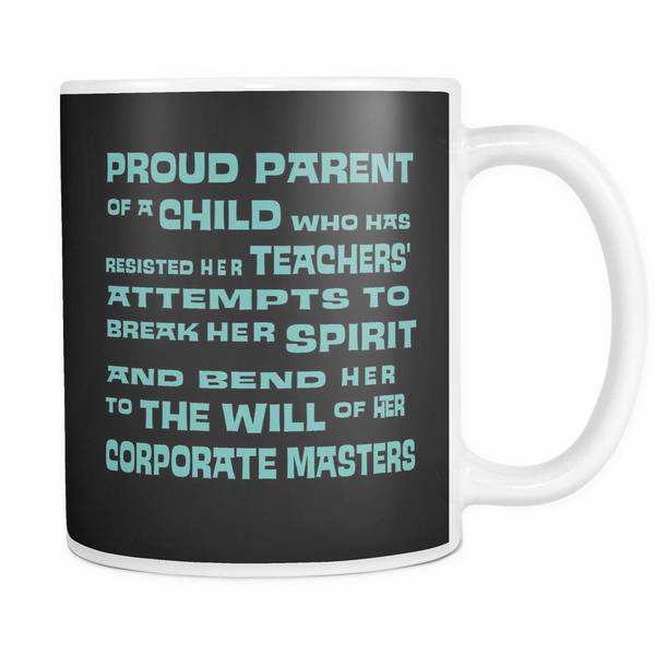 Proud Parent of Spirited Girl 11oz Ceramic Mug Funny Kids Gift for Dad