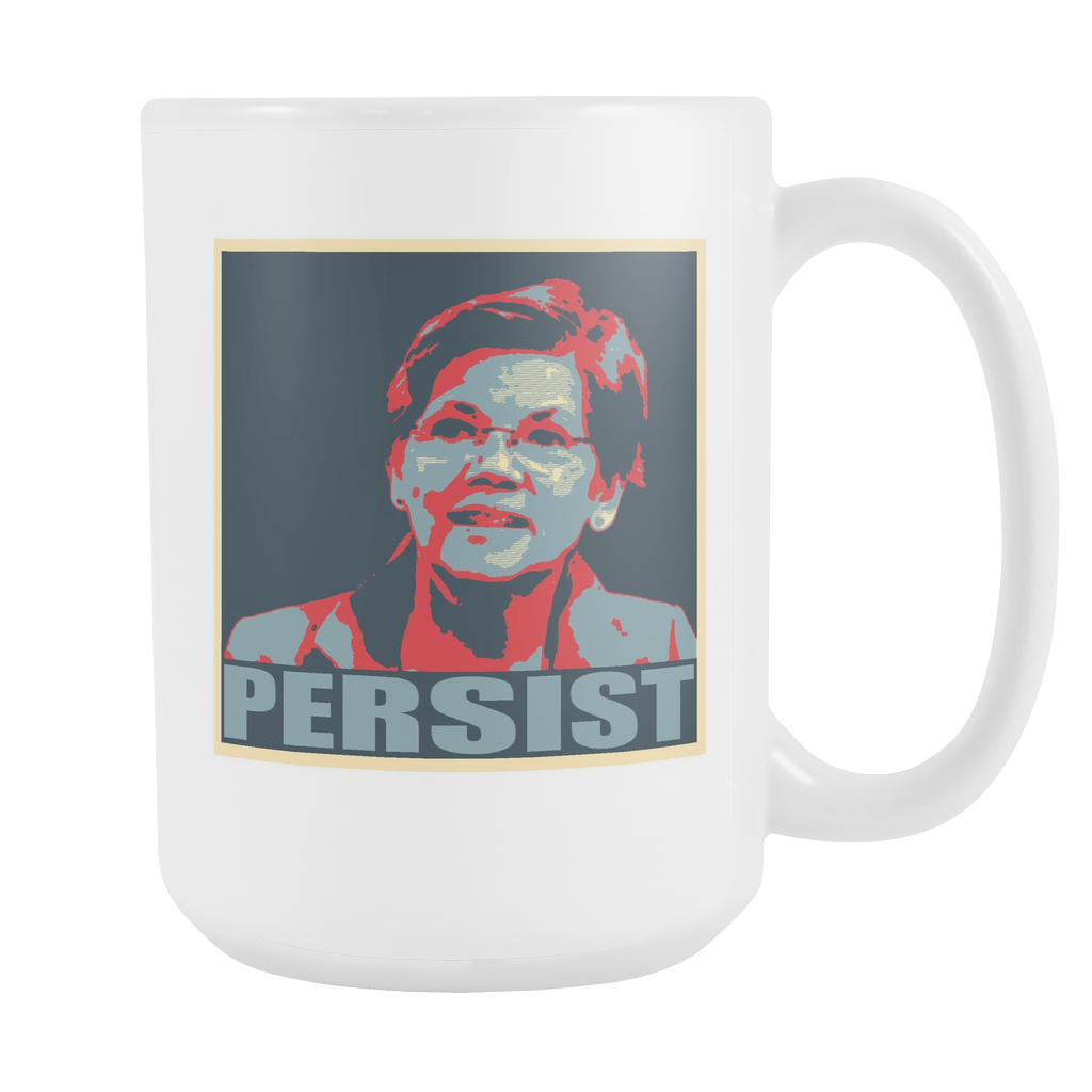 Iconic Nevertheless, She Persisted White Coffee Mug Ceramic 15 oz
