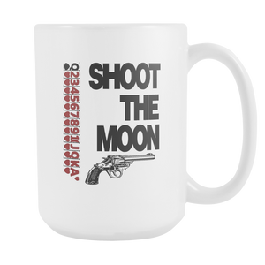 Shoot The Moon Card Game Graphic Coffee Tea Cocoa 15oz White Ceramic Mug