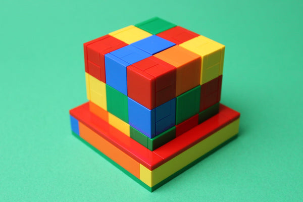 SOMA Cube 3D Puzzle Built with Toy Bricks