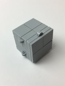 Grey Folding Fidget Cube Parts KIT, Built with Toy Bricks (Instructions download included)