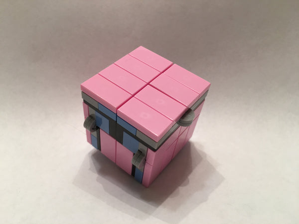 Pink and Blue Folding Fidget Cube Parts KIT, Built with Toy Bricks (Instructions download included)