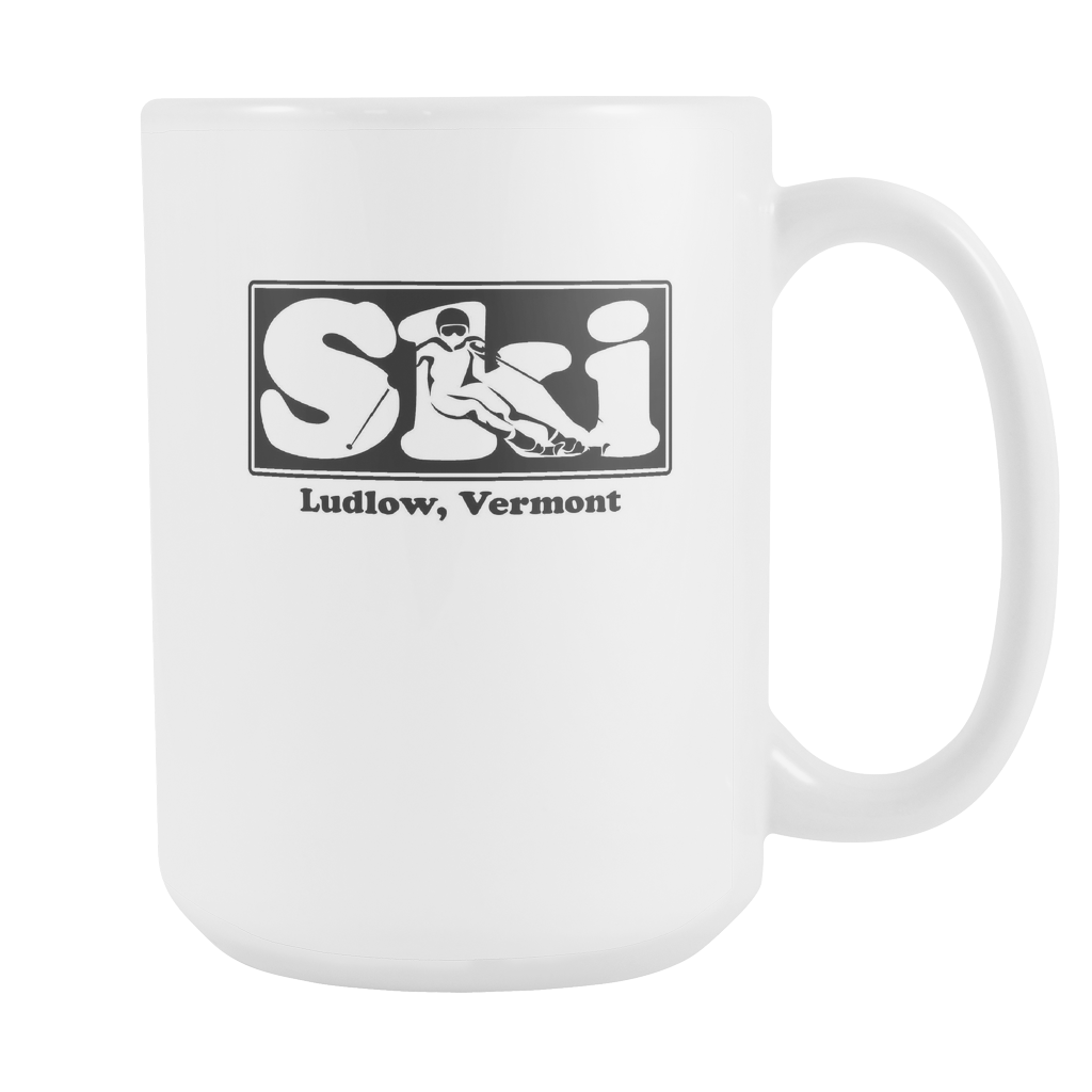 Ludlow Vermont SKI Graphic Mug for Skiing your favorite mountain, city or resort town 15oz