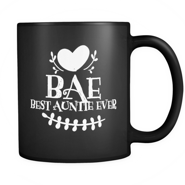 Beast Auntie Ever BAE Gift Mug 11oz Black Ceramic