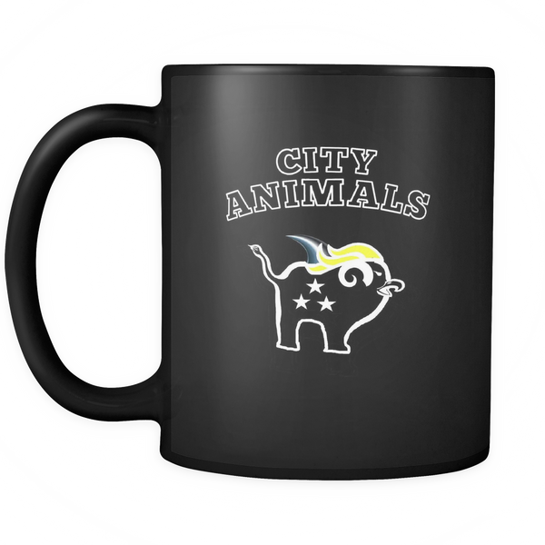 City Animals Weird AL Black Ceramic Graphic Mug 11 oz