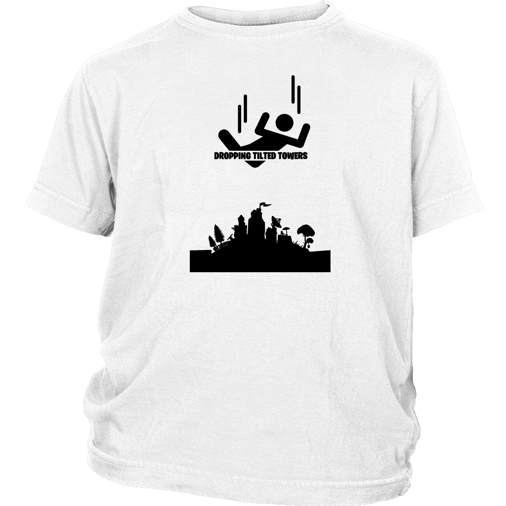Dropping Tilted Towers Battle Royale Youth Childrens Boys Girls Tee Shirt Tshirt