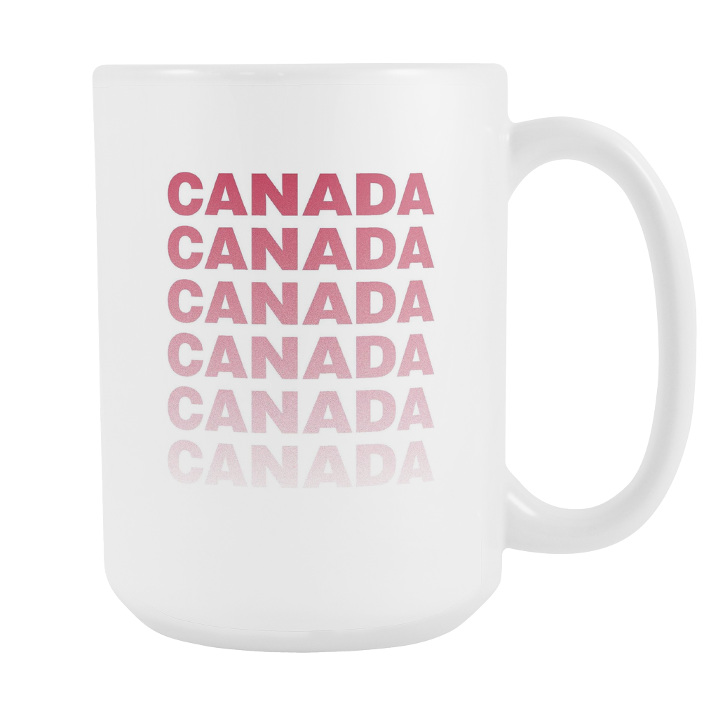 Canada True North Strong and Free 15oz White Ceramic Mug