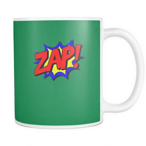 ZAP! Comic Book Fan Graphic Coffee Mug 11oz Ceramic
