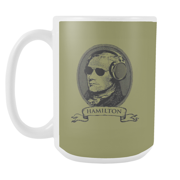Secretary Alexander Hamilton Headphones and Sunglasses Mug