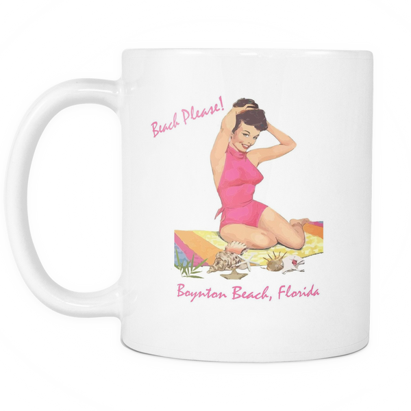 Boynton Beach Florida Beach Please Mug 11oz Vacation Souvenir Coffee Cup