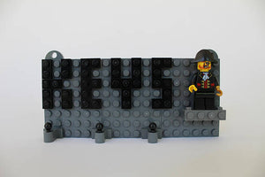 Toy Brick Pirates Keychain Organizer With Red Beard Pirate Captain Hook Minifigure