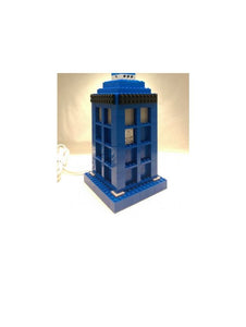 Downloadable Instructions for Building a Doctor Who TARDIS Lamp with Toy Bricks