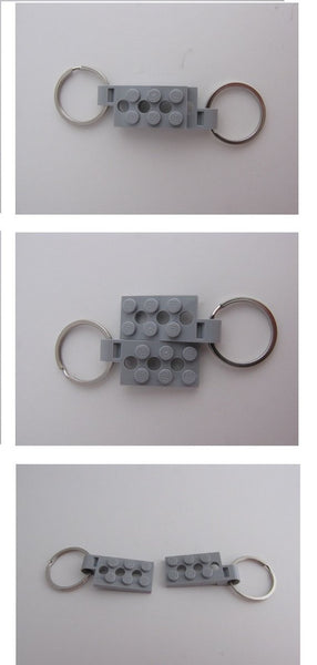Toy Brick Key Plate Organizer with 3 Key Rings