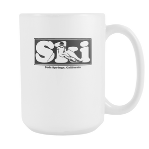 Soda Springs California SKI Graphic Mug for Skiing your favorite mountain, city or resort town 15oz