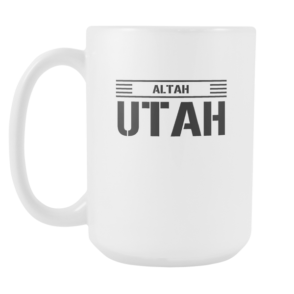 Altah Utah SKI Graphic Mug for Skiing your favorite mountain, city or resort town 15oz Coffee Mug
