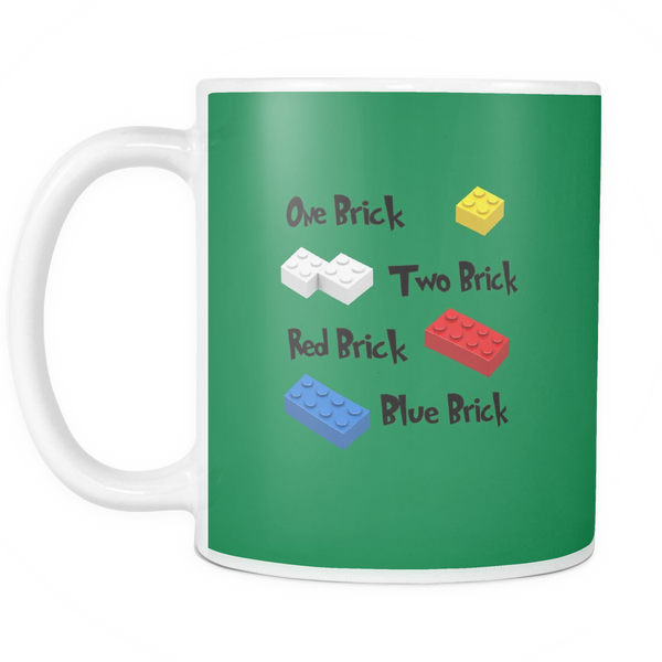 Toy Brick Dr. Seuss One Brick Two Brick Red Brick Blue Brick 11oz Ceramic Mug