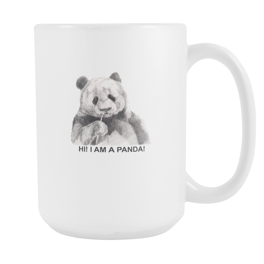 Hi I am A Panda 15oz White Ceramic Mug