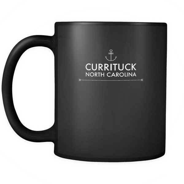 Currituck North Carolina Black Ceramic Graphic Mug 11 oz