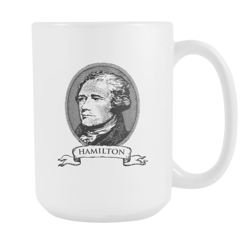 Alexander Hamilton 10 Dollar Portrait 15oz Ceramic Mug