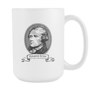 Alexander Hamilton 10 Dollar Portrait 15oz Ceramic Mug