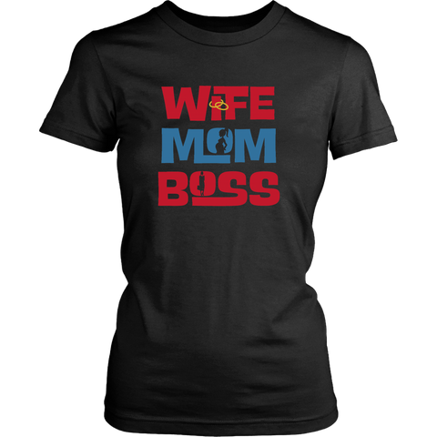 Wife Mom Boss Feminist Tee Shirt Appreciate Mothers T-Shirt