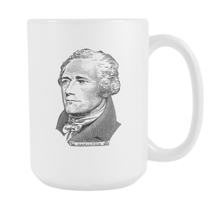 Alexander Hamilton Portrait 15 Oz White ceramic Coffee Mug