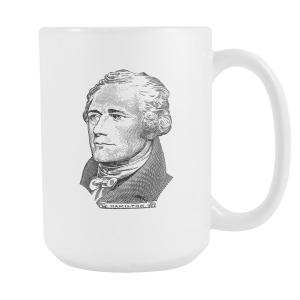 Alexander Hamilton Portrait 15 Oz White ceramic Coffee Mug