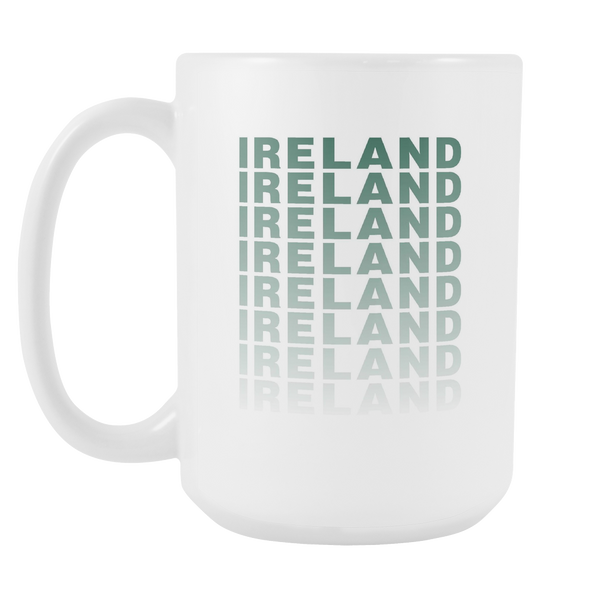 Ireland Irish Tea Coffee Cocoa Cup 15oz White Ceramic Mug